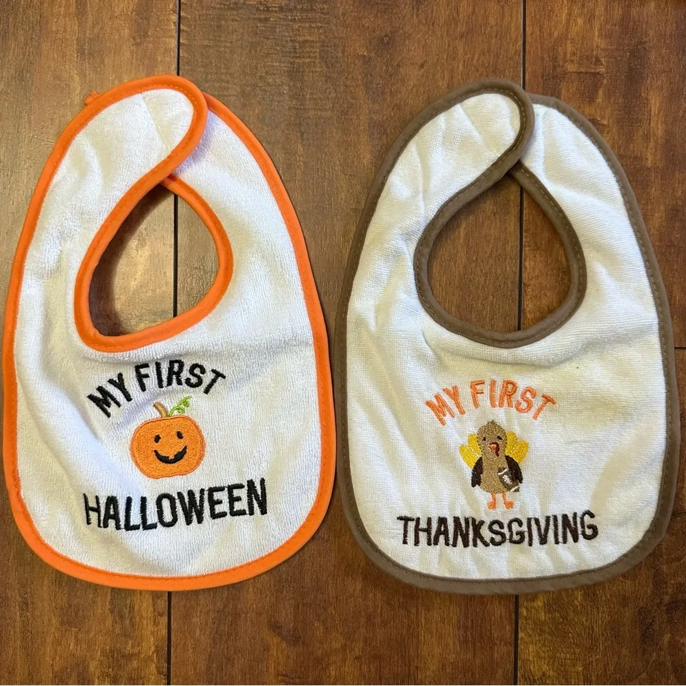 Set of 11 Holiday Baby Bibs